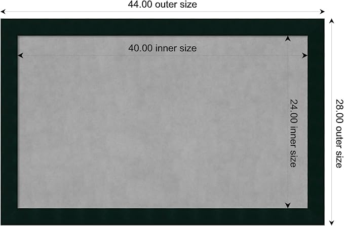 Amanti Art Black Framed Magnetic Board 28x44 Large Vision Board - Image 3