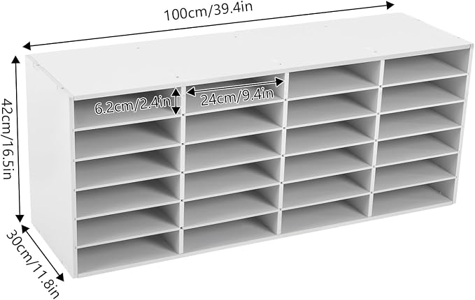 Mailbox for Classroom 24 Slots, Mail Sorter, Paper Organizer Storage, Mail - Image 4