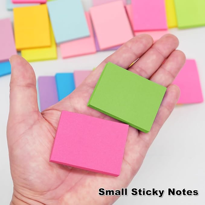 Mini Sticky Notes 1.5x2 in, 10 Colors Bright Small Sticky Notes Pad Strong - Image 5