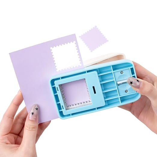 2 Pcs Stamp Punch, 1 Inch Square Stamp Punch & 1X0.8 Inch Rectangular Postage - Image 7