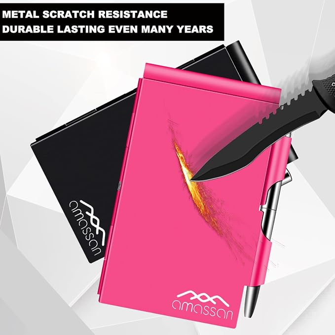 Metal Pocket Notebook, Portable Small Pocket Notepad Aluminum Note Case - Image 2