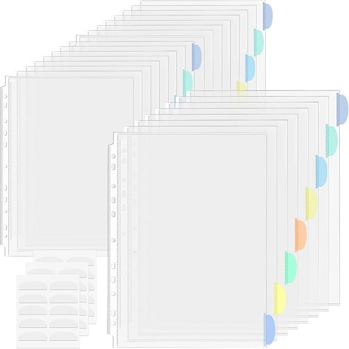 Binder Dividers & Sheet Protectors by Surcotto