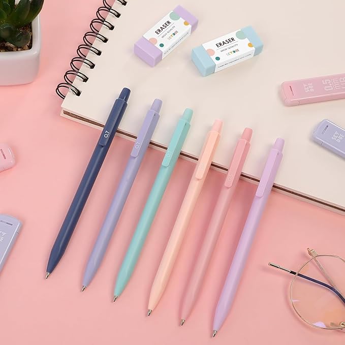 SKYDUE Cute Mechanical Pencils Set, 0.5mm & 0.7mm Mechanical Pencils, Pastel - Image 7