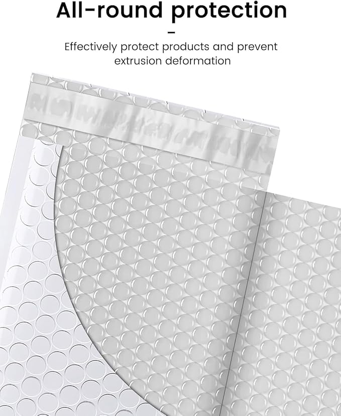 GSSUSA White Bubble Mailers 4x8 Small Padded Envelopes 800 Pack, Strong - Image 3