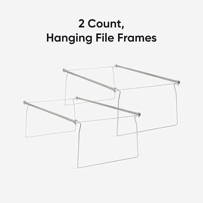Smead Steel Hanging File Folder Frames, Adjustable Depth 23" to 27", Legal Size - Image 3