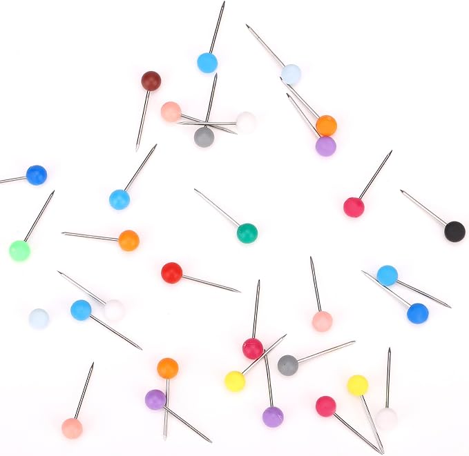 XIHIRCD 200pcs Map Push Pins, Map Tacks Round Head Push Pins - Image 4