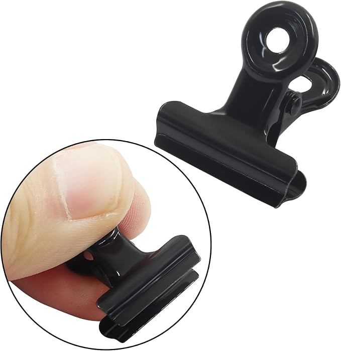 50 Pack Antique Black Bulldog Clips - 22mm Small Metal Paper Clips Clamps - Image 5