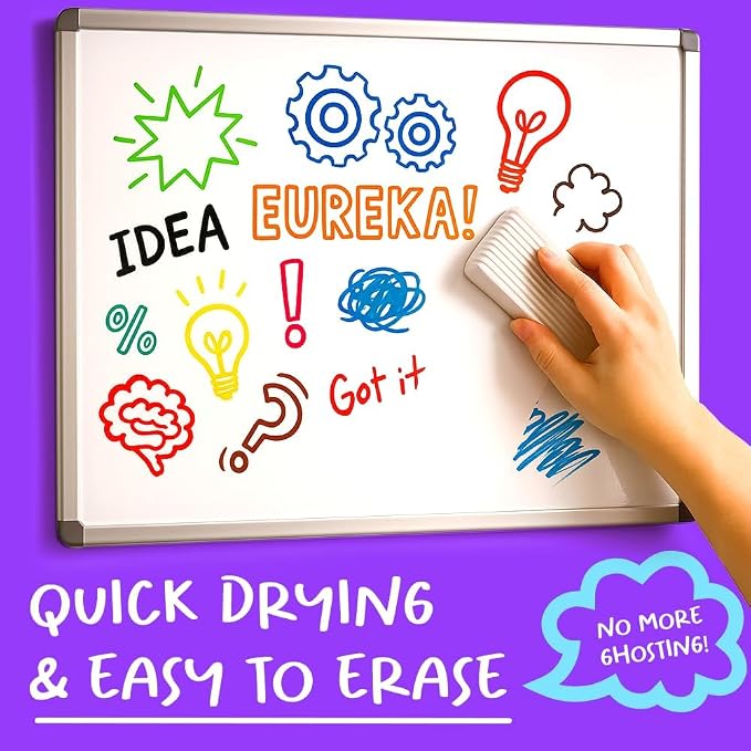 Chalkola Dry Erase Markers Fine Tip | Thin Point Dry Erase White Board Pens - Image 6