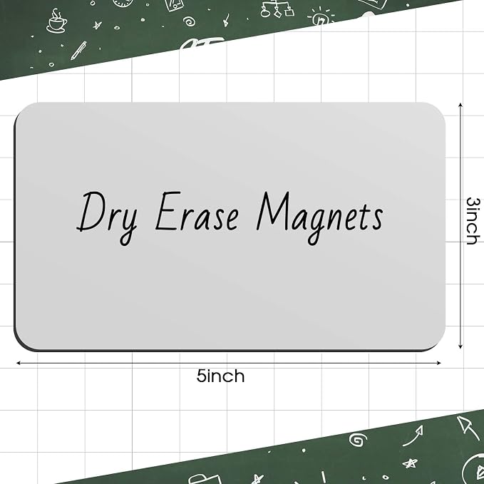 Tenceur 120 Pcs 3 x 5 Inch Dry Erase Magnetic Labels Dry Erase Magnets Board - Image 2
