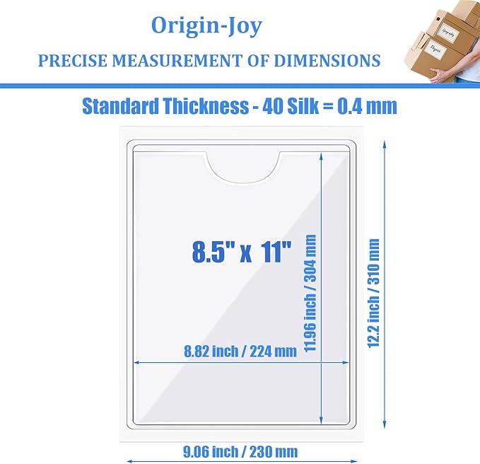 Origin-Joy 50 PCS Self-Adhesive Index Label Pockets - Image 2