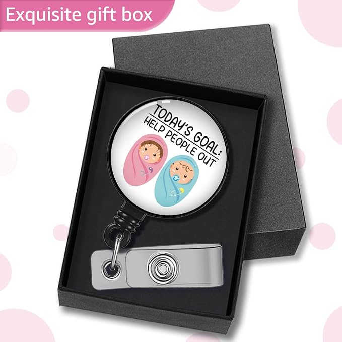 Today's Goal Help People Out Badge Reel Retractable - Image 4