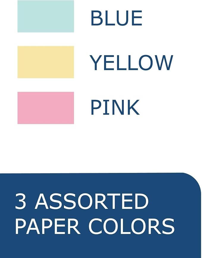 Roaring Spring Colored Index Cards 3"x5", Smooth 100# Index Paper, Ruled on - Image 4