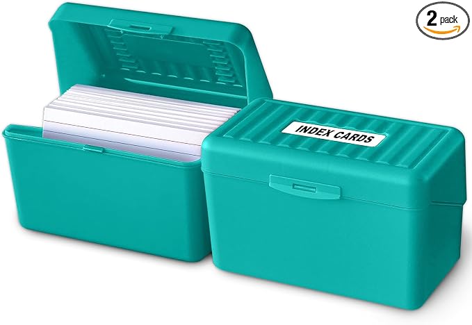 Olivo Index Card Holder Box 3x5 Flash Note Card Holder Storage File Box by Unknown