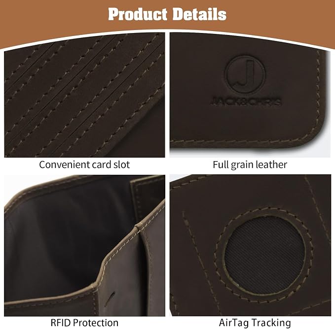 Jack&Chris Genuine Leather Handmade Passport Holder - Image 4