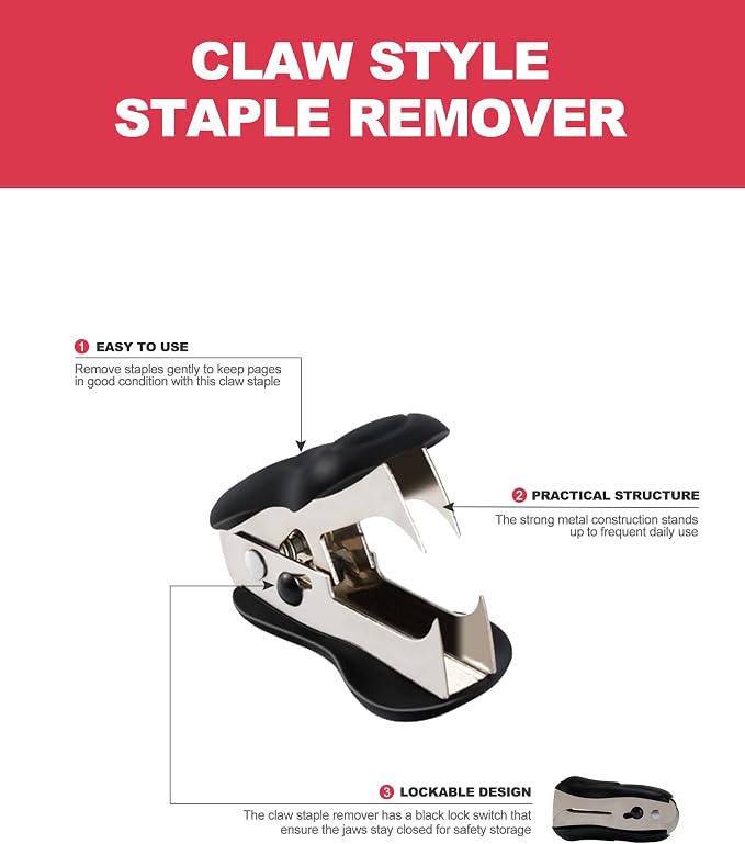 PAPERPAL Effortless Stapler Set, 20 Sheet Capacity, 000 1/4-inch staples and a - Image 6