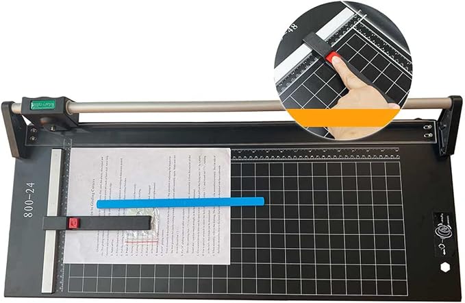 CALCA 24 Inch Precision Rotary Paper Cutter Paper Trimmer 24 inch Manual Sharp Photo Paper Trimmer and Cutters-DeskLoop Office