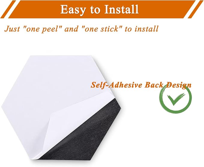 8 Pcs Hexagon Felt Cork Bulletin Board Tiles, Self Adhesive DIY Bulletin Board - Image 5