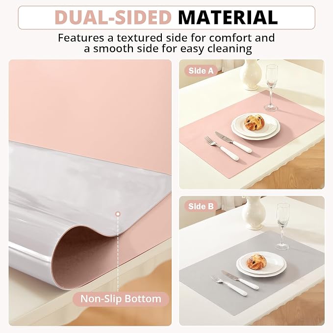 OstepDecor Pink Table Protector 24 x 36 Inch, 1.5mm Thick Plastic Table Cover - Image 4