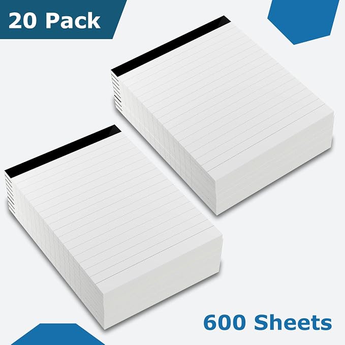 20 Pcs Perforated Note Pads College Ruled - Image 4