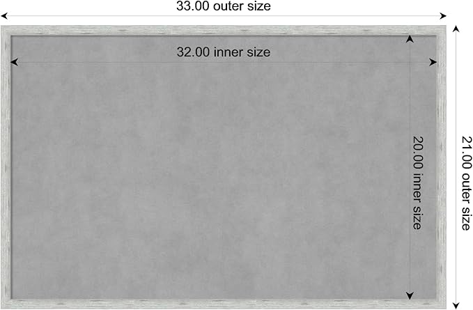 Amanti Art Silver Framed Magnetic Board 21x33 Large Vision Board - Image 4