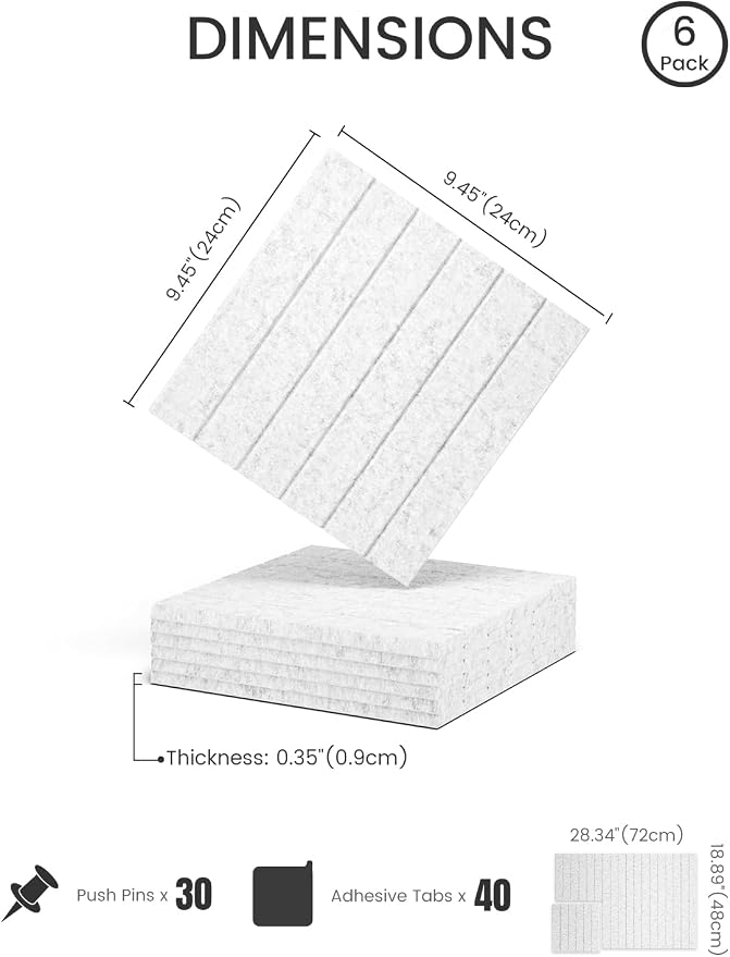 Felt Bulletin Board Tiles -28"x18" - Image 2