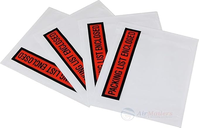 Packing List Enclosed Pouches – Clear Adhesive Envelope Bag by AVGPACKAGINGSUPPLIESMORE