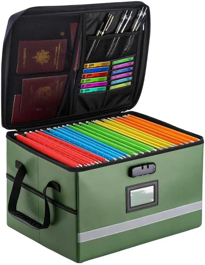 EXLIFBAG File Organizer, Fireproof File Box by EXLIFBAG