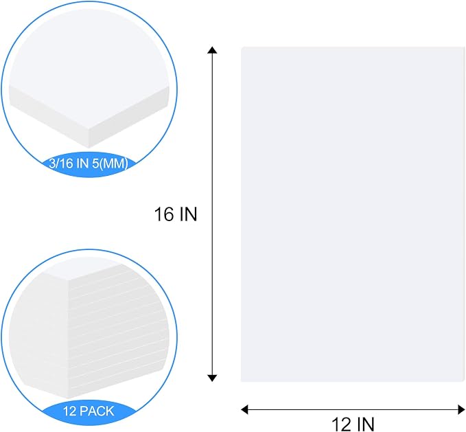 ToLanbbt 12 Pack White Foam Board, Displaying - Image 2