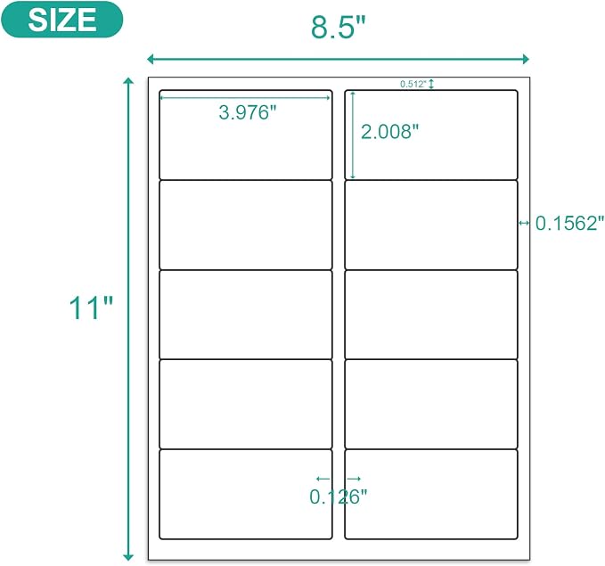 MFLABEL 2x4 Shipping Address Labels, 150 Sheets - Image 2