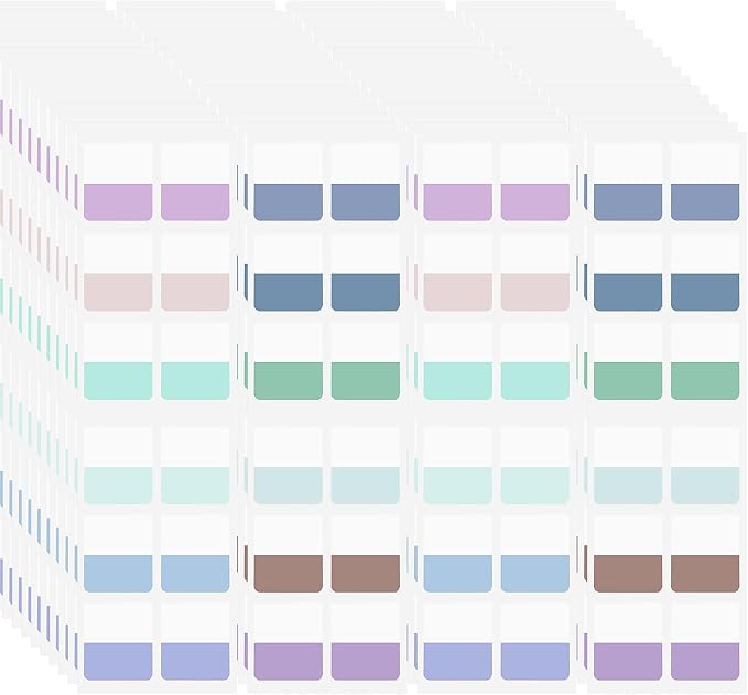 AccEncyc 480 Pcs Colored Index Tab 1"x1.1" Large Book Sticky Tabs by Unknown