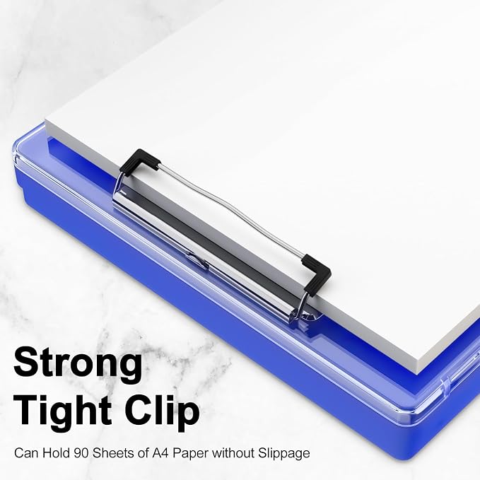 Piasoenc Clipboard with Storage, 8.5 x 11 Clip Boards with 2 Storage, Folio & - Image 6