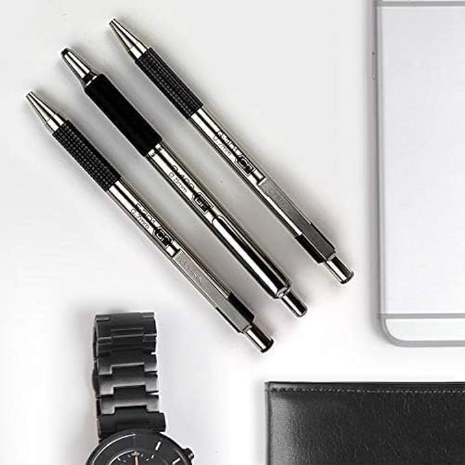 Zebra Pen G-301 Retractable Gel Pen, 0.7mm Medium Point, Stainless Steel Barrel - Image 5