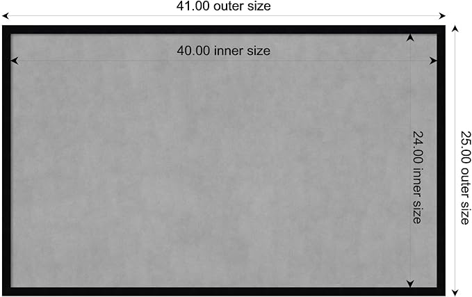 Amanti Art Black Framed Magnetic Board 25x41 Large Vision Board - Image 3