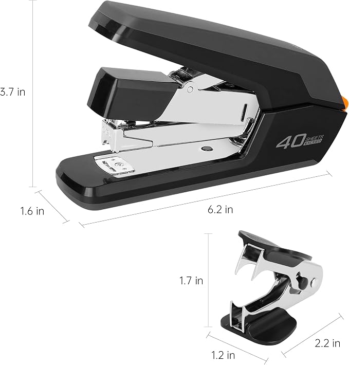 Deli Effortless Desktop Stapler, Heavy Duty Stapler, 40-50 Sheet Capacity - Image 8