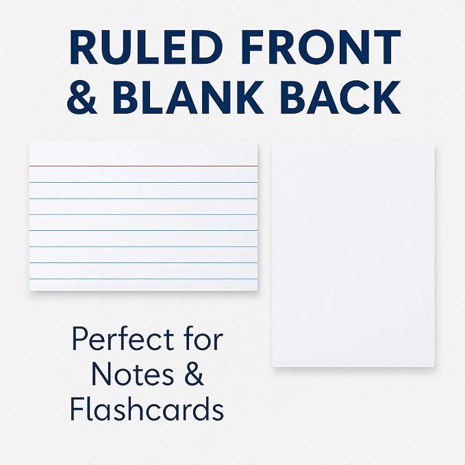 WritePads Index Cards Bulk Heavy Weight Lined Flash Index Card Wide Ruled Study - Image 8