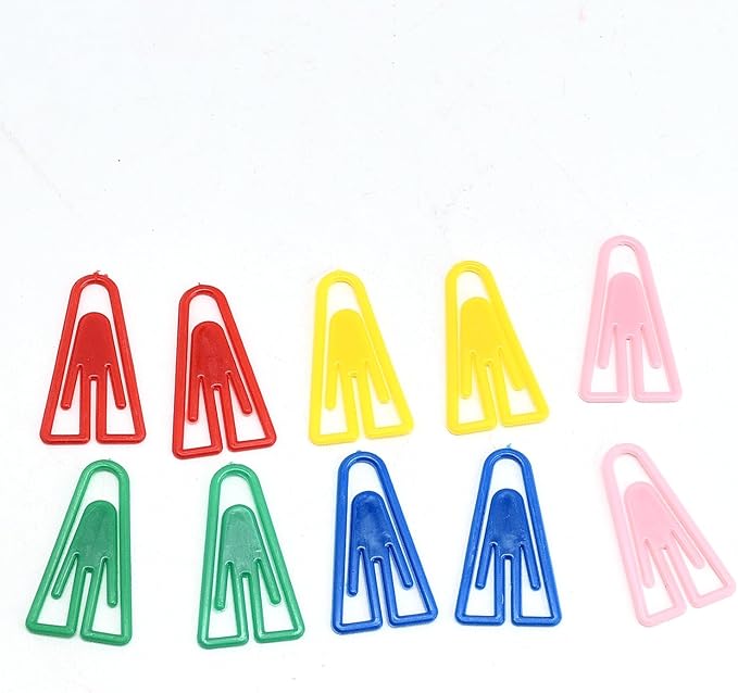 Plastic Paper Clips 180 Pcs 35mm Mixed Color Small Creative Triangle Clips - Image 4