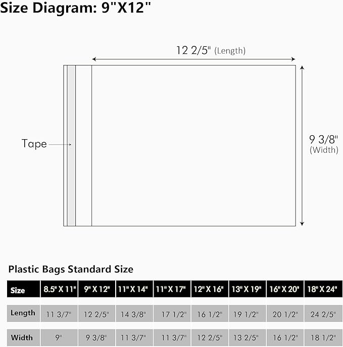 50 Pack Acid-Free Crystal Clear Sleeves Storage Bags - Image 2