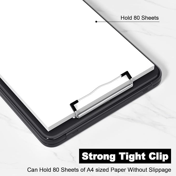 Hongri Clipboard with Storage, 8.5 x 11 Clip Board Foldable, Size 13.4 x 9.4 X - Image 4