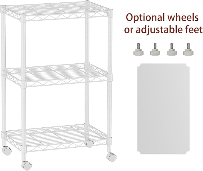 SINGAYE 3 Small Wire Shelves Kitchen Pantry Close Home Organizers and Storage - Image 4