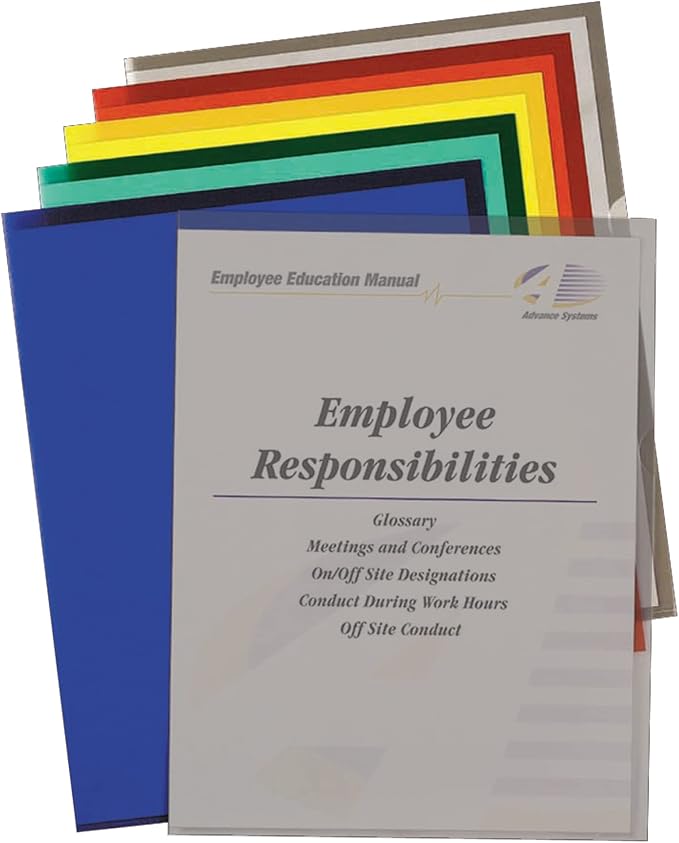 C-Line Colored Project Folders, Heavyweight Poly, Holds Materials up to 8.5 x by C-Line