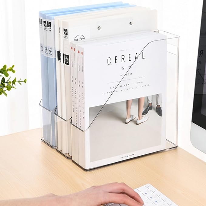 WRINGKIT 4 Pack Clear Magazine Holder, File Magazine Rack - Image 9