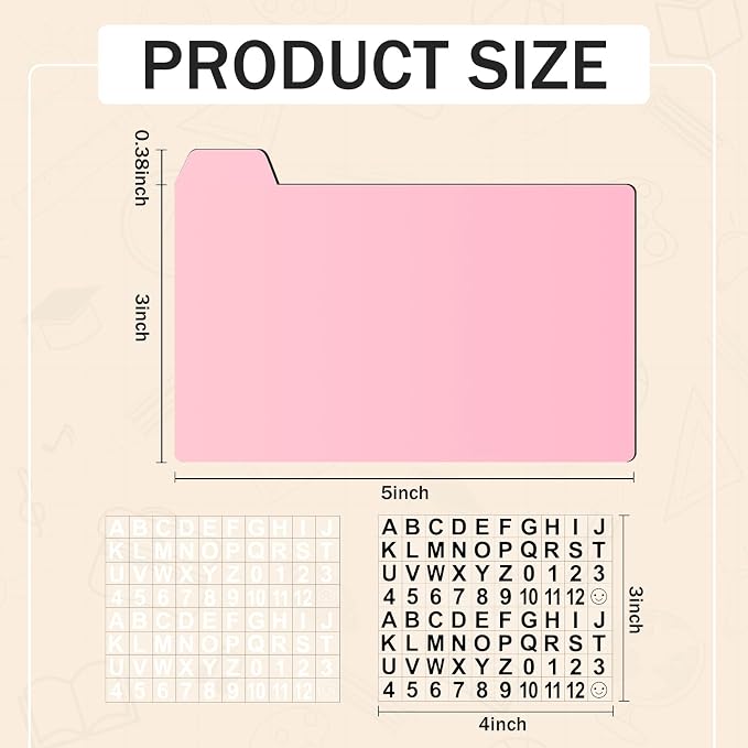 Harloon 50 Pack 3 x 5 Inch Index Card Dividers - Image 2