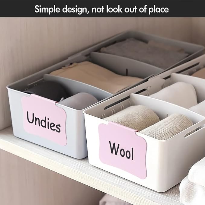 20PCS Basket Labels Clip On, Removable Plastic Bin - Image 2