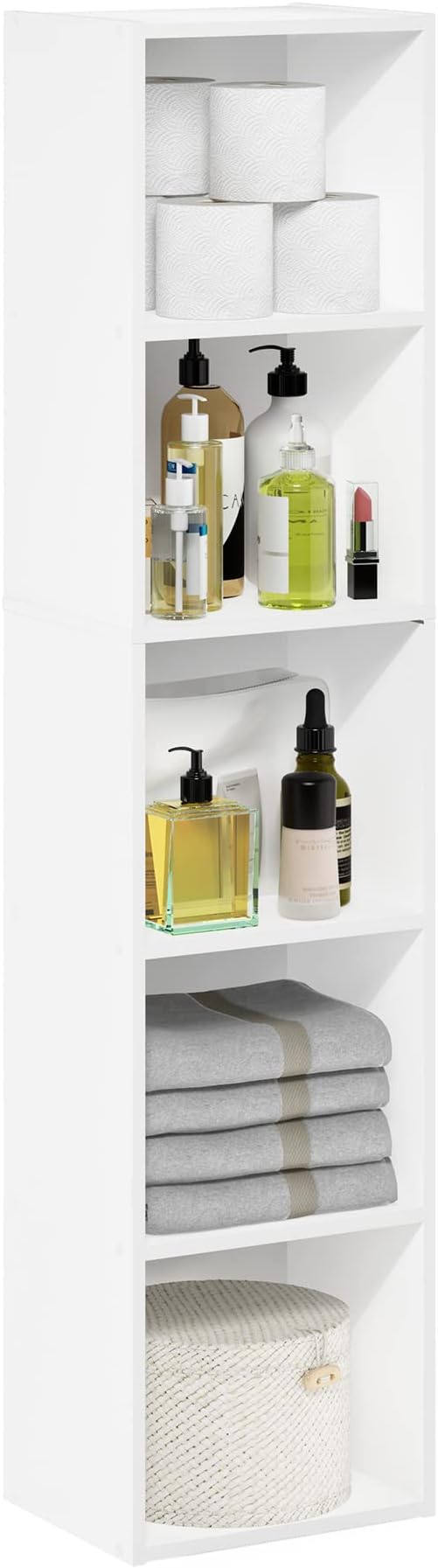 Furinno PASIR Book Shelf, 5-Tier Modern Bookshelf, Open Shelves Bookcase 9 x 12 - Image 6
