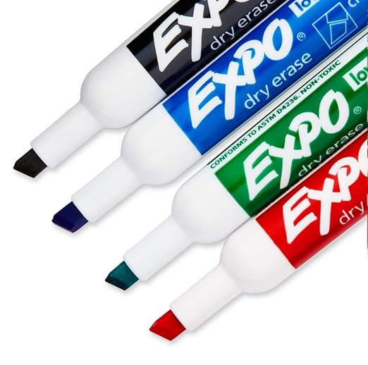 Expo 80174 Low Odor Chisel Point Dry Erase Marker Pack, Designed - Image 2