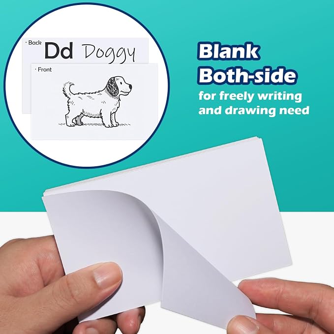Blank Index Cards 3x5 Unlined Unruled Flash Note Cards 3" x 5", 200 GSM Heavy - Image 5