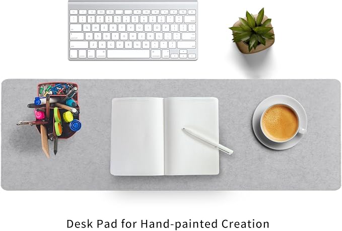 DawnTrees Felt Desk Pad, Keyboard Mat, Large Felt Mouse Pad, Computer Desk Mat - Image 5