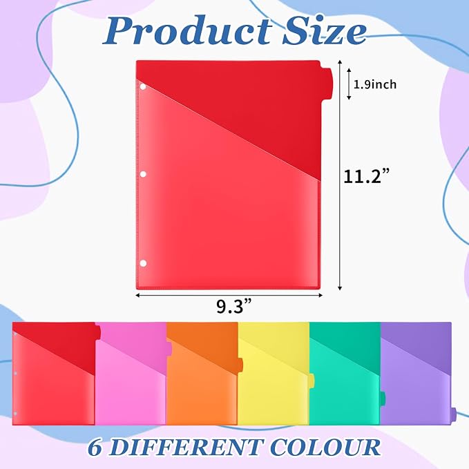Epakh 24 Pcs Binder Dividers for 3 Rings Binders Index Dividers - Image 2