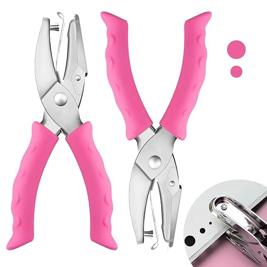 2 PCS Hole Punch, Diameter 1/4" and 1/8" Single Hole Punch, by Unknown