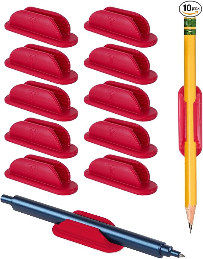 Tiizze Adhesive Pencil Holders for Desk Set of 10 by Tiizze